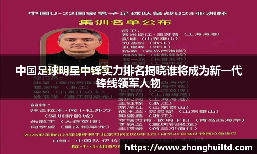 中国足球明星中锋实力排名揭晓谁将成为新一代锋线领军人物